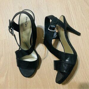 East 5th woman’s black heel sandal size 11 stiletto formal shoe party dressy